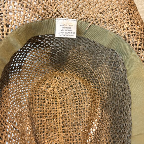 Open Weave Straw Cowboy Sun Hat - Picture 2 of 5